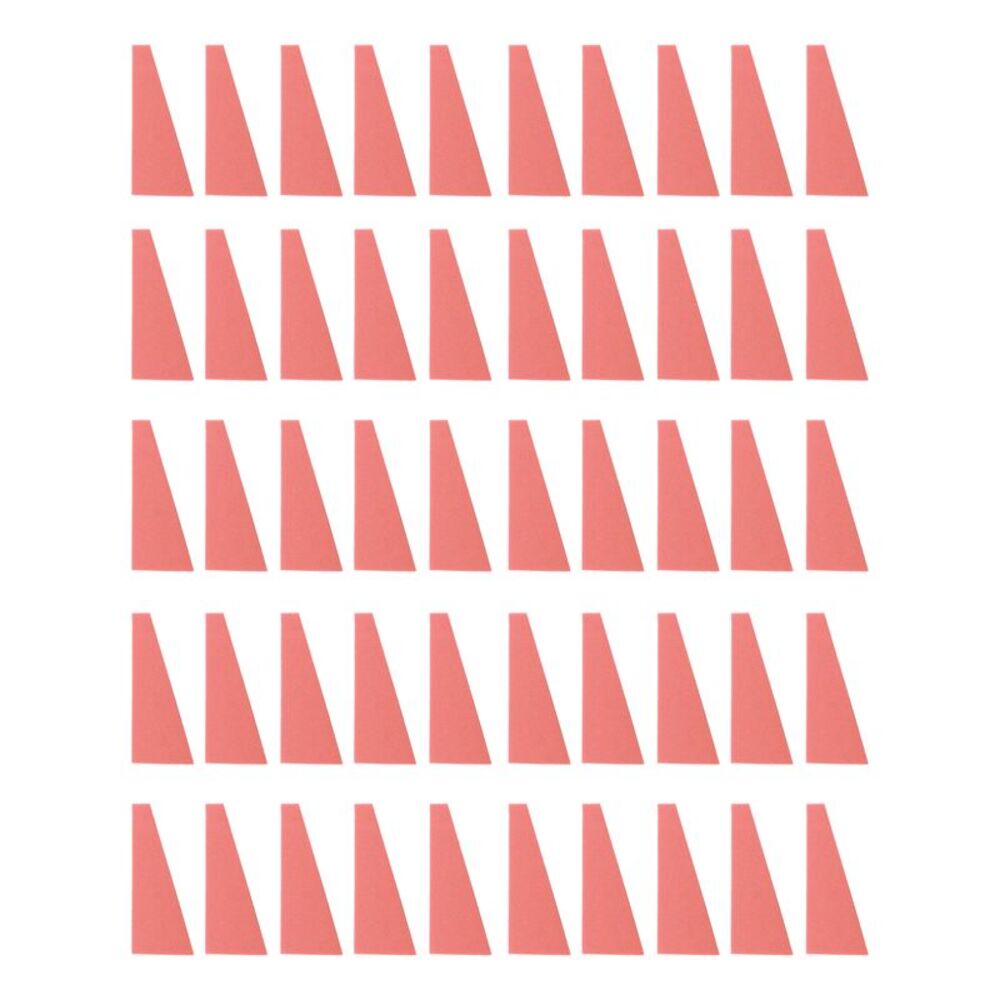 Trapezoid Face Makeup Sponge Watermelon Red 50 Pcs